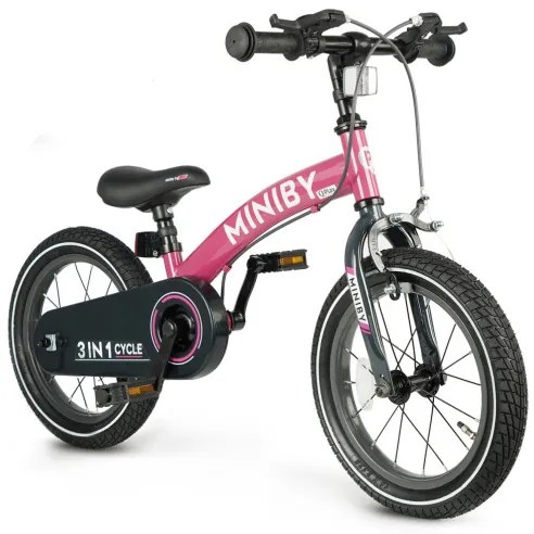Detský bicykel Miniby 14" ružový
