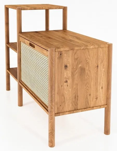 Knižnica z dubového dreva v prírodnej farbe 115x86 cm Pola - The Beds