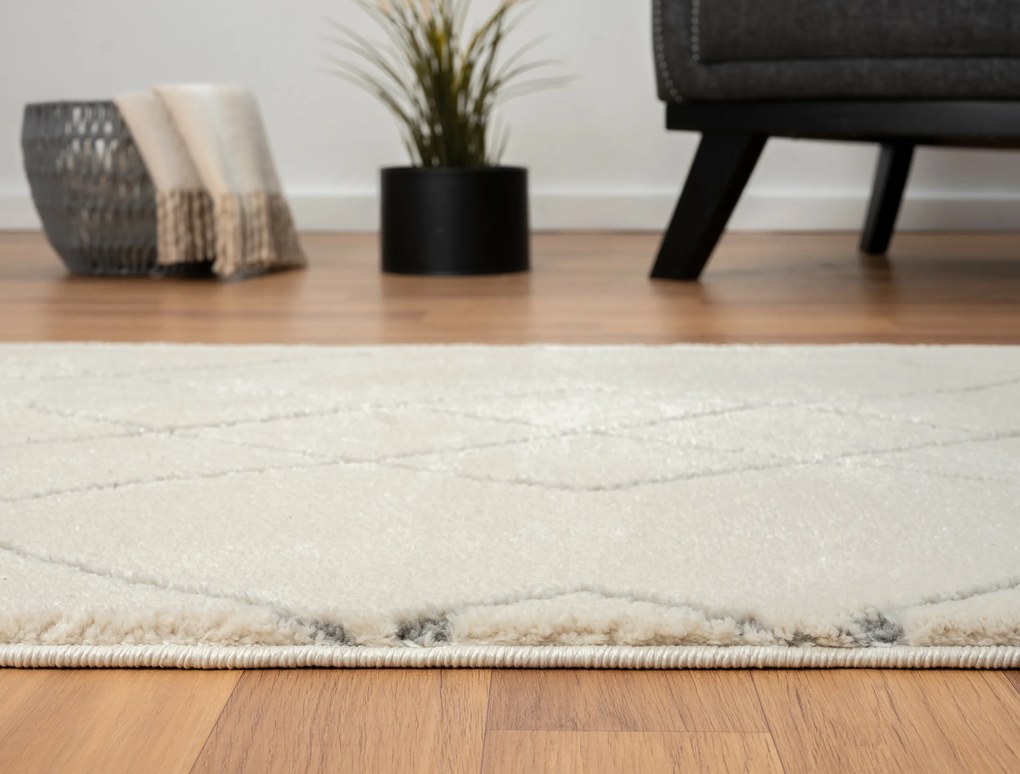 My Flair, Behúň Moroccan Desert CA40068 weiß/grau, 80x250, čiernobiela, obývacia izba