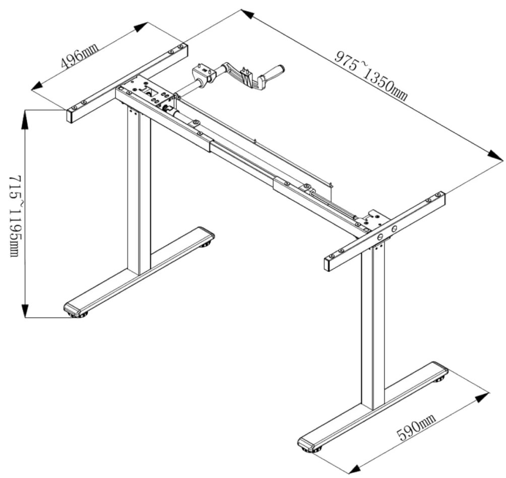 Liftor Entry, čierny výškovo nastaviteľný polohovateľný stôl
