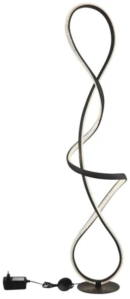 Globo 67341SS - LED Stojacia lampa SWIRL LED/36W/230V čierna