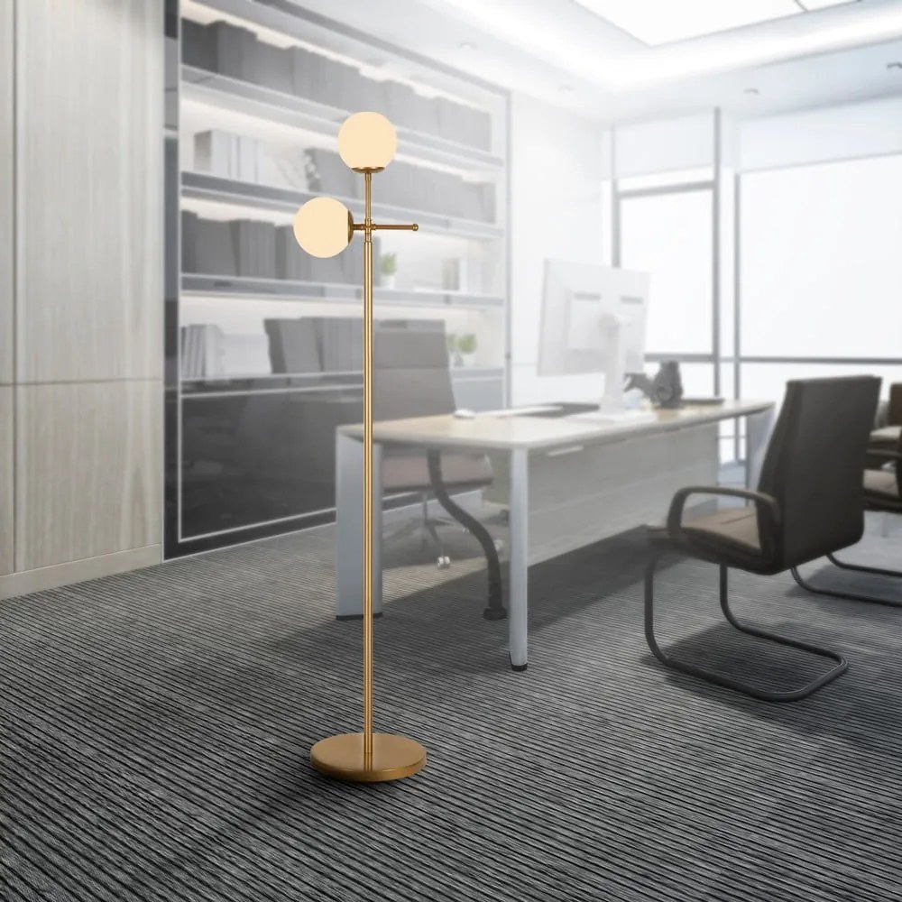 Stojacia lampa v zlatej farbe Squid Lighting Kruva, výška 174 cm