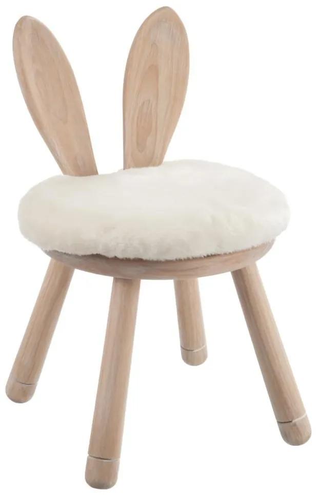 Drevená stolička pre deti Rabbit - 34 * 34 * 55 cm