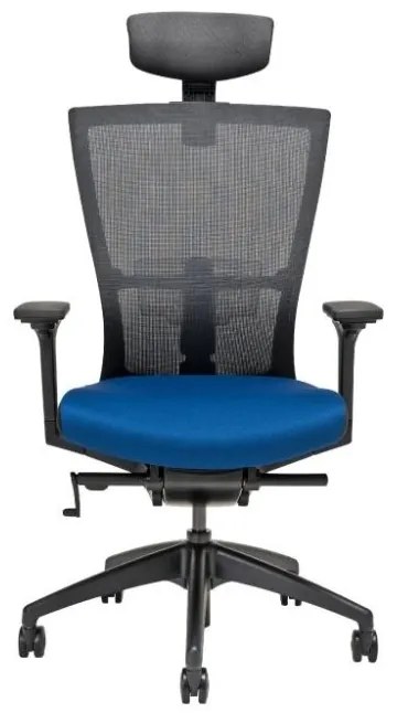Kancelárska ergonomická stolička MERENS — látka, čierna / viac farieb Červená