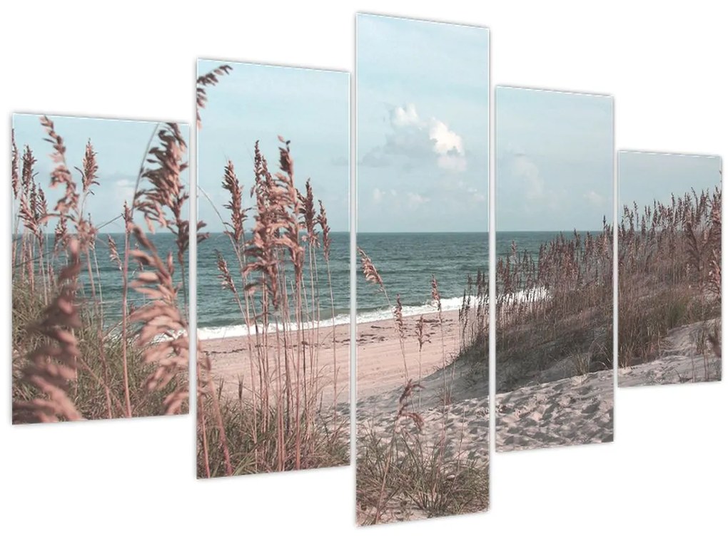 Obraz - Ružová pláž (150x105 cm)