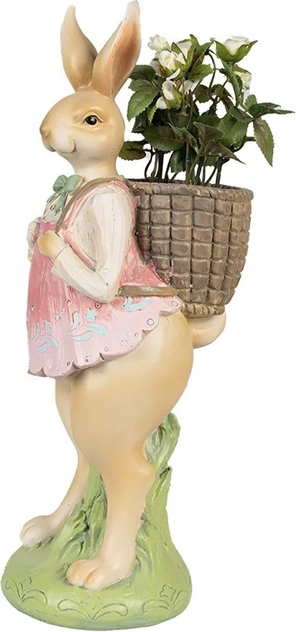Dekorácia králičia slečna s nošou - 11*11*31 cm