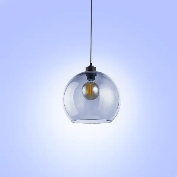 Luster na lanku CUBUS 1xE27/60W/230V modrá