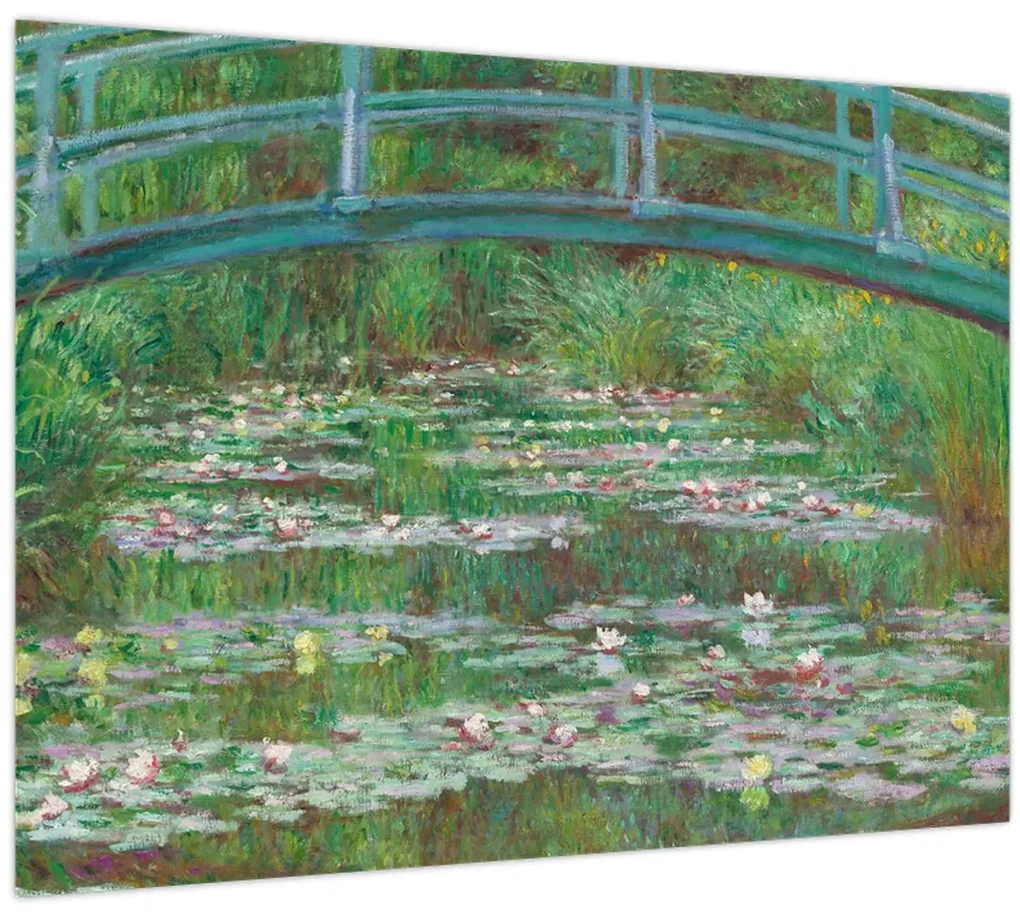 Sklenený obraz - Claude Monet, The Japanese Footbridge, reprodukcia (70x50 cm)