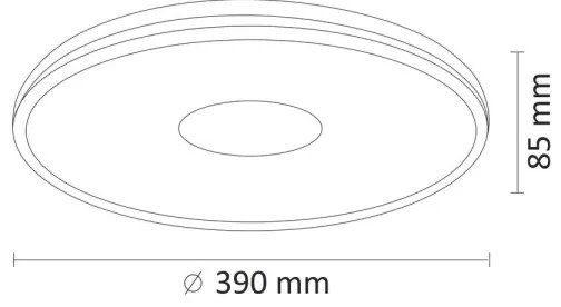 LED Stmievateľné stropné svietidlo LEON LED/24W/230V + diaľkové ovládanie