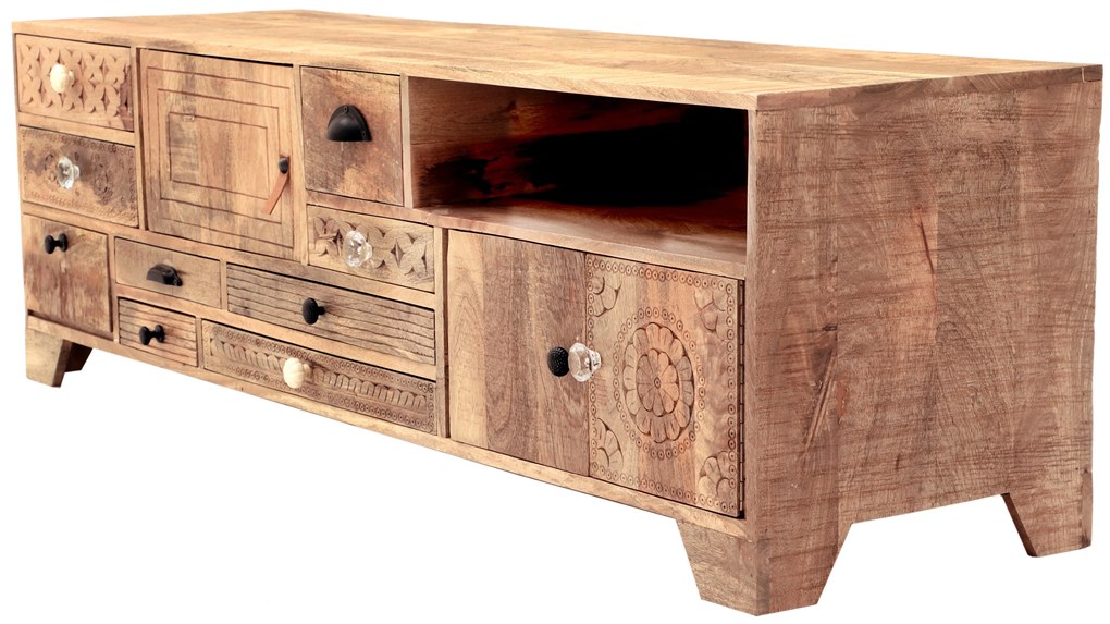 furniture-nabytek.cz - Televízny stolík masív drevo mango 160x50x45