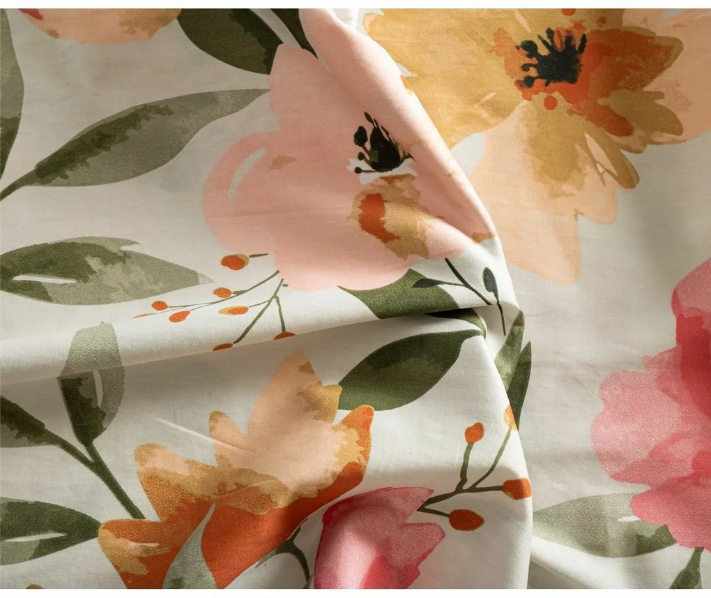 Forbyt Saténové obliečky Floralis, 140 x 200 cm, 70 x 90 cm