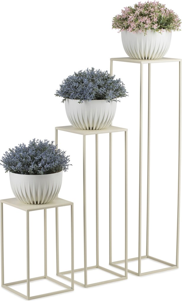 STOJAN NA KVETINÁČ SIMPLE 70X24X24 CM KRÉMOVÁ