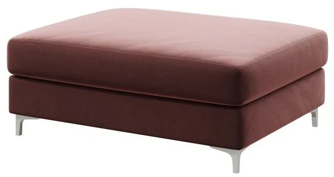 Tmavoružová zamatová podnožka Devichy Rothe