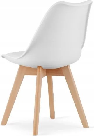 Jedálenská zostava TODI 60cm okrúhly stolový set biely+ 2 stoličky MARK biele Farba: Biela