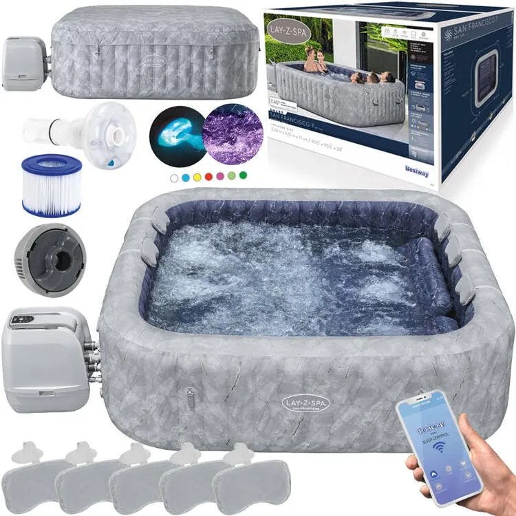 Lay-Z-Spa San Francisco SMART HydroJet PRO Jacuzzi BESTWAY 6001Q