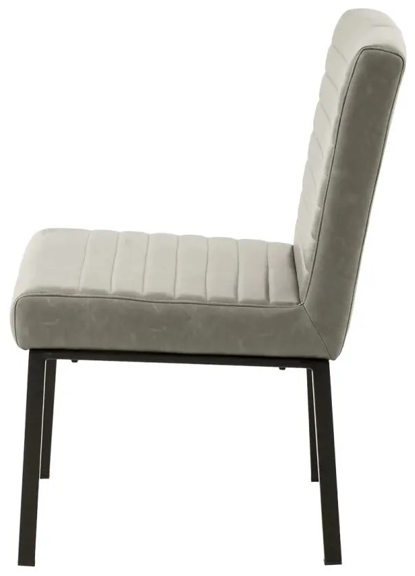 furniture-nabytek.cz - Čalúnená stolička Wingston XXL, nosnosť 250 kg, umelá koža / kov, šedozelená