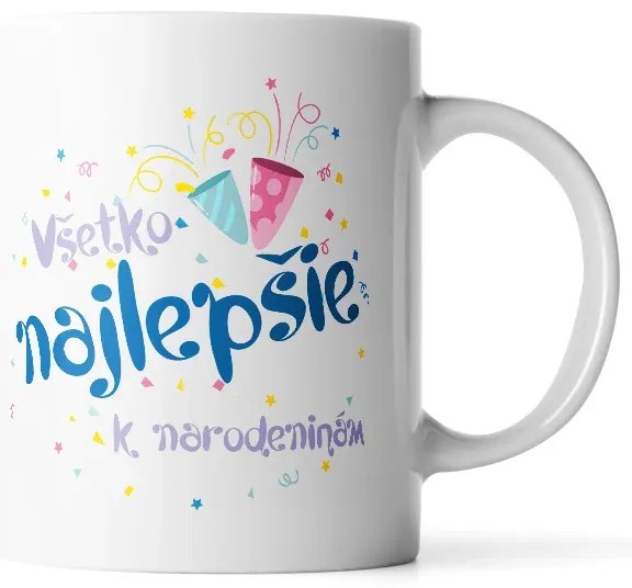 Sablio Hrnček Všetko najlepšie k meninám - 200 ml - espresso