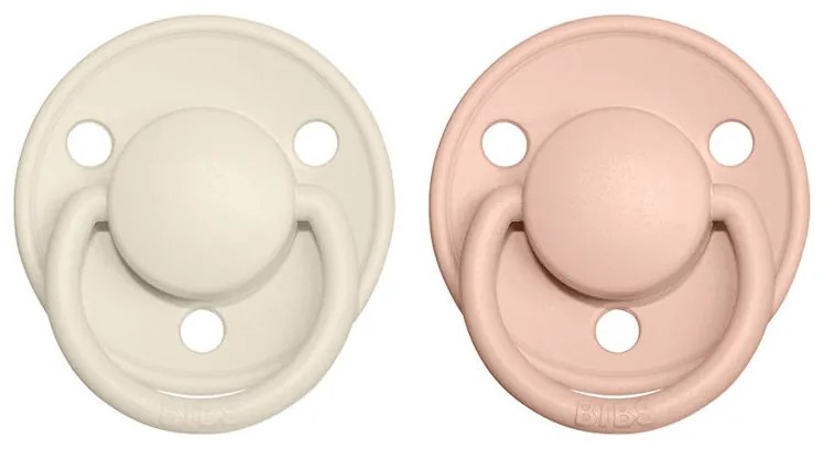 BIBS De Lux cumlíky, kaučuk 2ks - veľkosť 2 - Ivory Blush