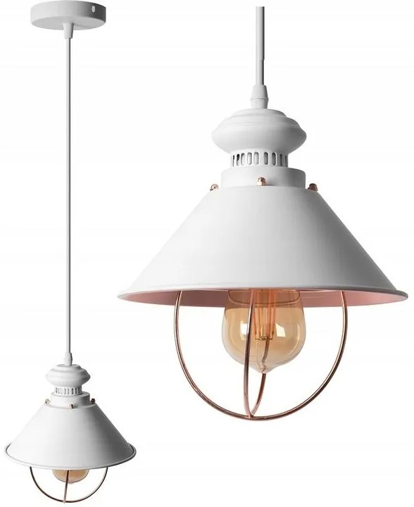 Toolight Toolight, stropné svietidlo 1xE27, APP103-1CP, biela matná-ružové zlato, OSW-00222