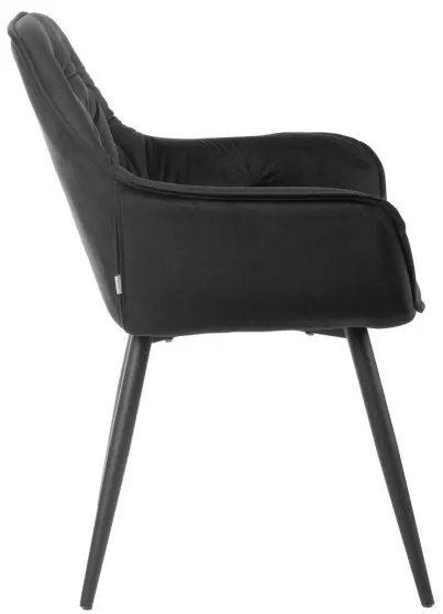 Jedálenská stolička CHERRY zamatová čierna ALL 999189