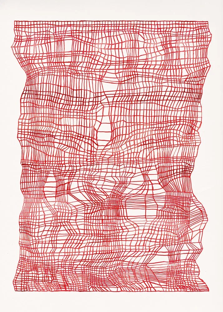 Moikka Plagát Timeline Red by Ana Frois 30x40