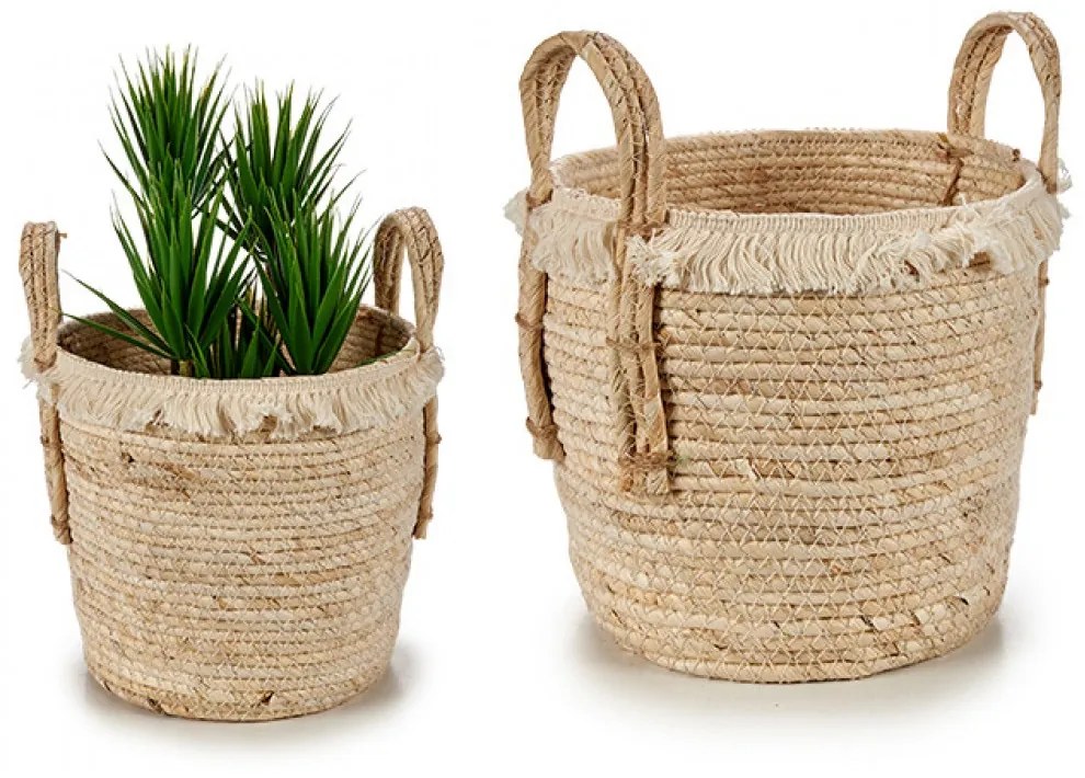 Slamený okrúhly obal na kvetináč STRAW