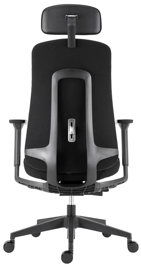 Kancelárska ergonomická stolička FARRELL — látka, čierna, nosnosť 130 kg