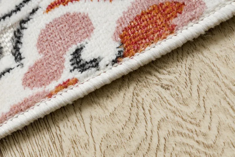 Dywany Łuszczów, Kusový koberec Botanic 65239 flowers ecru – na von aj na doma, 78x150, viacfarebná, chodba / predsieň