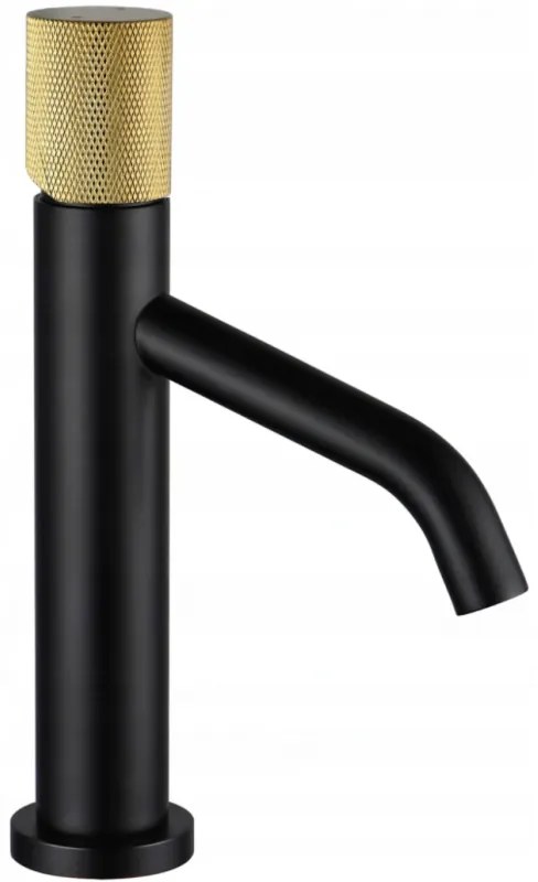Mexen Rumba One umývadlová batéria, čierna / zlatá, 73501-75