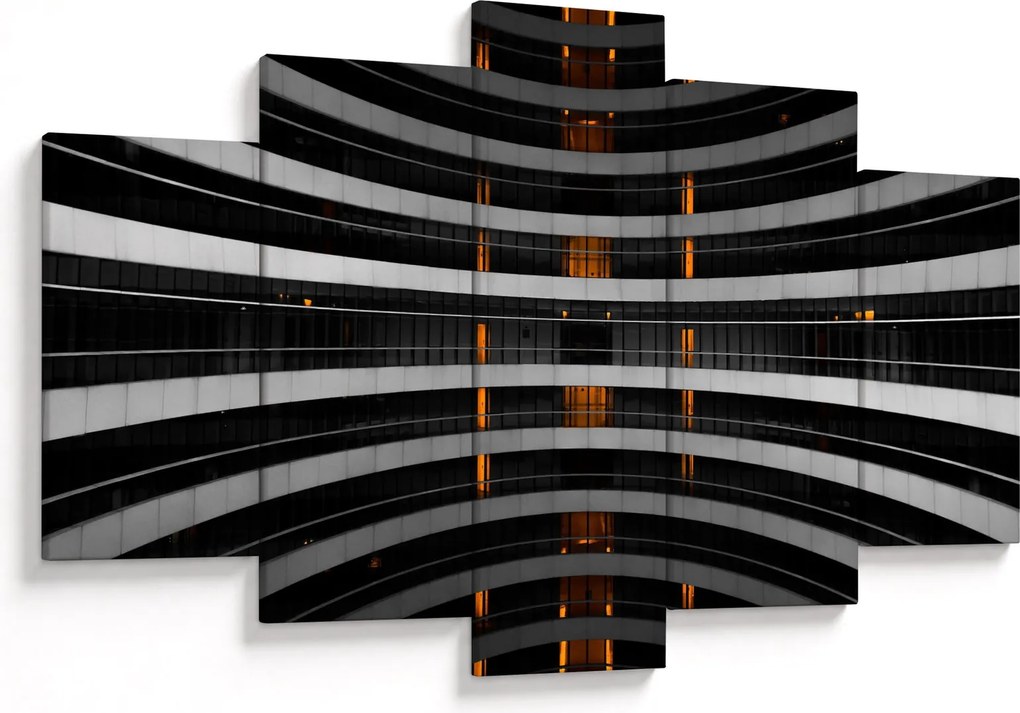 Abstraktný obraz - budova (150x105 cm)