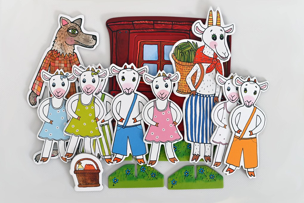 MARIONETINO Bábky a kulisy k rozprávke O kozliatkach