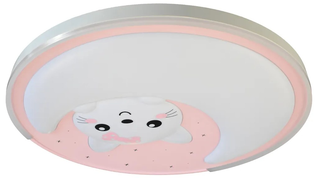 Detské stropné LED svietidlo Mooncat, 1x LED 34w, 4000k, p
