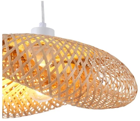 Luster na lanku 1xE27/40W/230V bambus