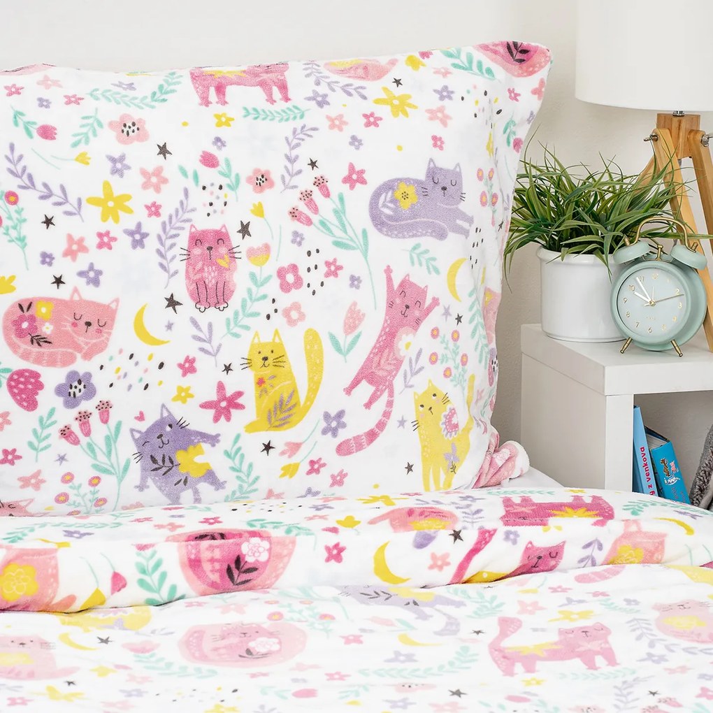 4Home Obliečky mikroflanel Playful Paws, 140 x 200 cm, 70 x 90 cm