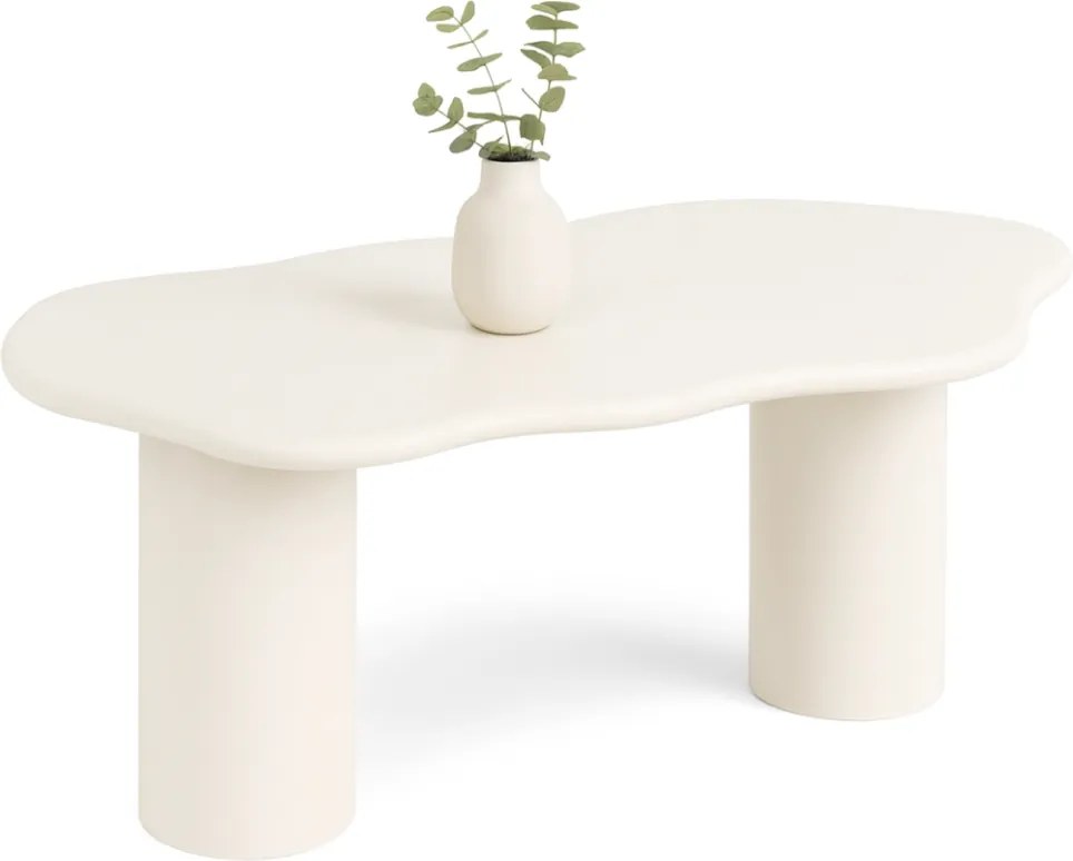 Moderný jedálenský stôl XUAN 160cm bielo - krémový