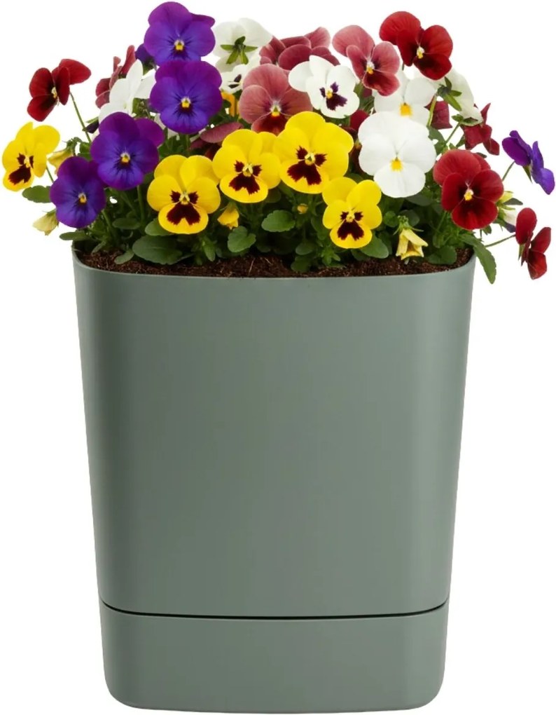 PLASTOVÝ KVETINÁČ CUBI 30X33 CM MÄTOVÁ