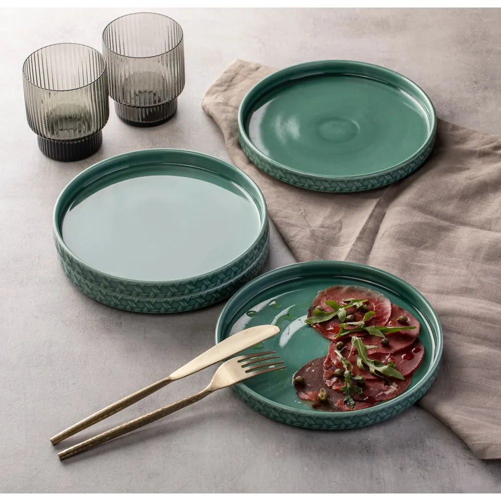 Tyrkysové dezertné porcelánové taniere v súprave 4 ks ø 20 cm Heath Jade – Ladelle