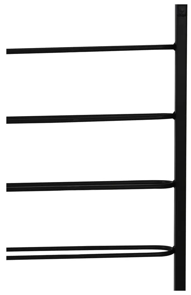 Čierny nástenný kovový regál na víno 42x120x6 cm Macaben – Light & Living