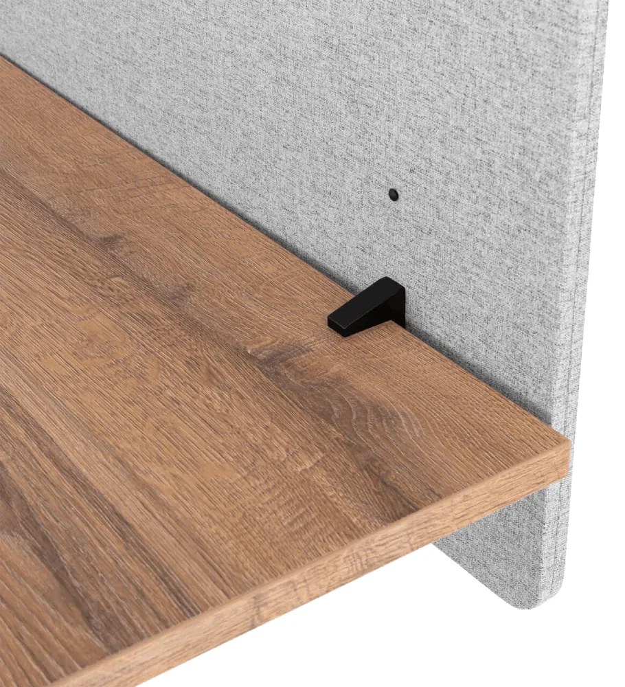 Liftor Silent, akustický paraván na stôl 155 x 60 cm, svetlošedý