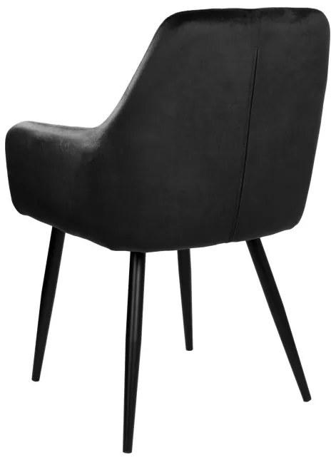 Jedálenská stolička ATLANTA zamatová, čierna