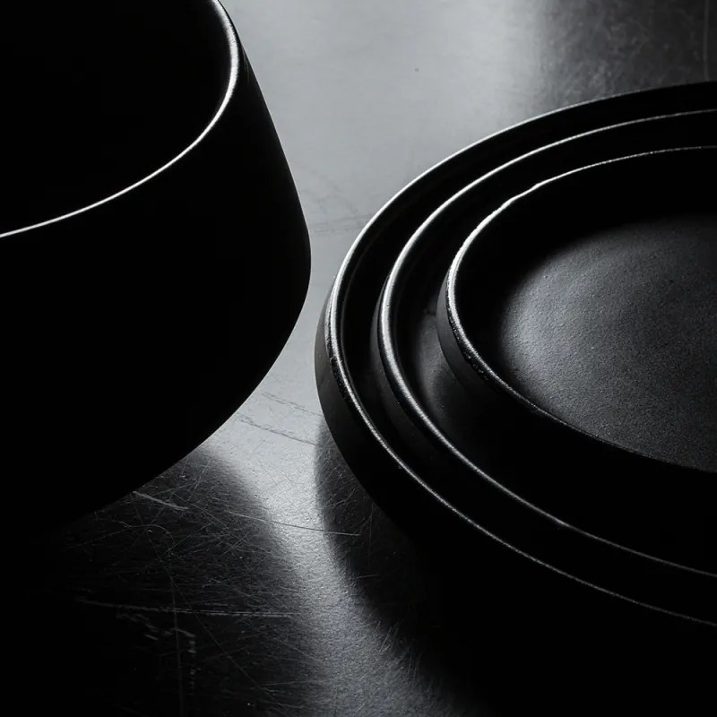 Set tanierikov Eclipse 11,5cm, 3ks, čierny