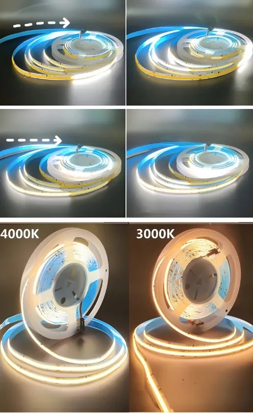 LED pásik digitálny COB 24V 5m 65W 3000K 1170lm digitálny efekt tečúcej vody