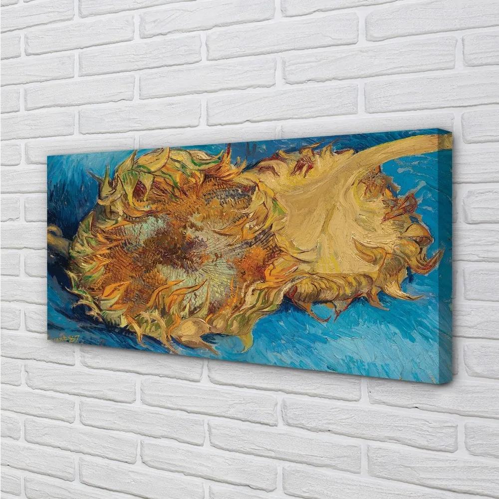 Obraz canvas Umenie kvety slnečnica 120x60 cm