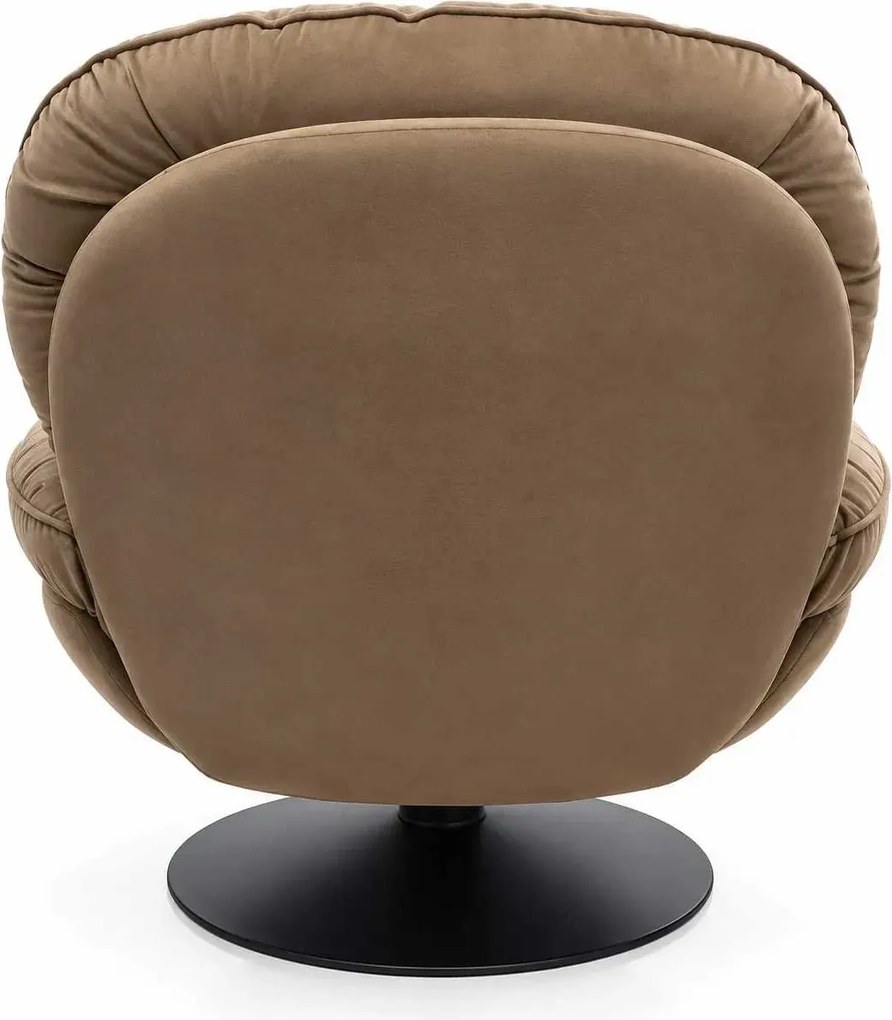 LuxuryForm DESIGN Otočné relaxačné kreslo LUNA s podnožkou - latte