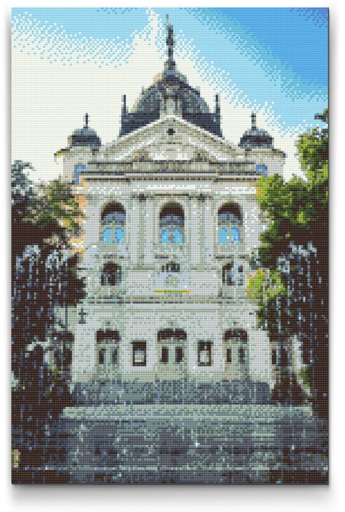 Gario Diamantové maľovanie Spievajúci fontána v Košiciach Rozmery: 40 x 60 cm, Rámovanie: Iba zrolované plátno, Diamanty: Okrúhle