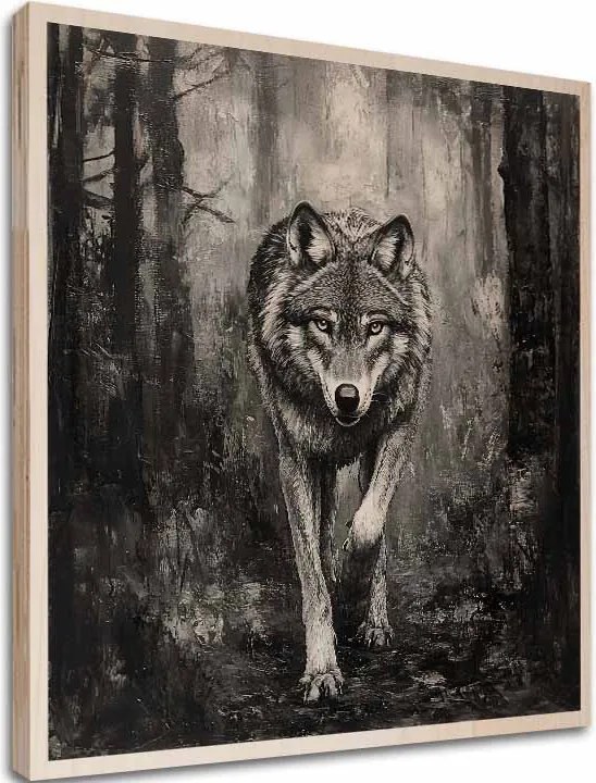 Obraz na dreve Fenrir - Vlk severských lesov