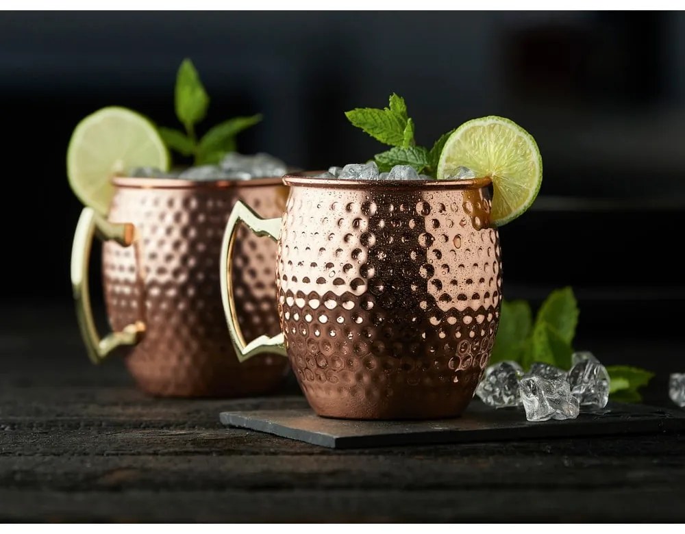 Oceľové hrnčeky v súprave 2 ks v medenej farbe 400 ml Moscow Mule – Lyngby Glas