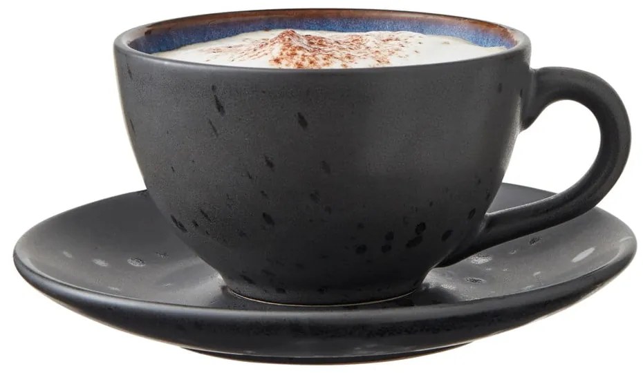 Čierne/tmavomodré keramické šálky v súprave 4 ks 240 ml Gastro Black/Mix – Bitz