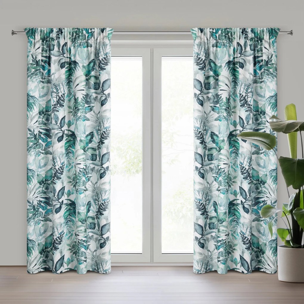 ZÁVES NA PÁSKE ADELINE 140X270 CM LISTY