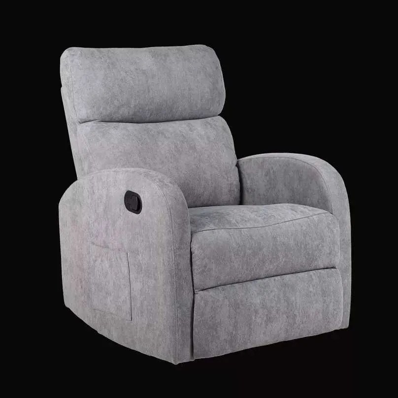 LuxuryForm DESIGN Televízne kreslo BRUNO otočné, hojdacie s polohovaním - šedé